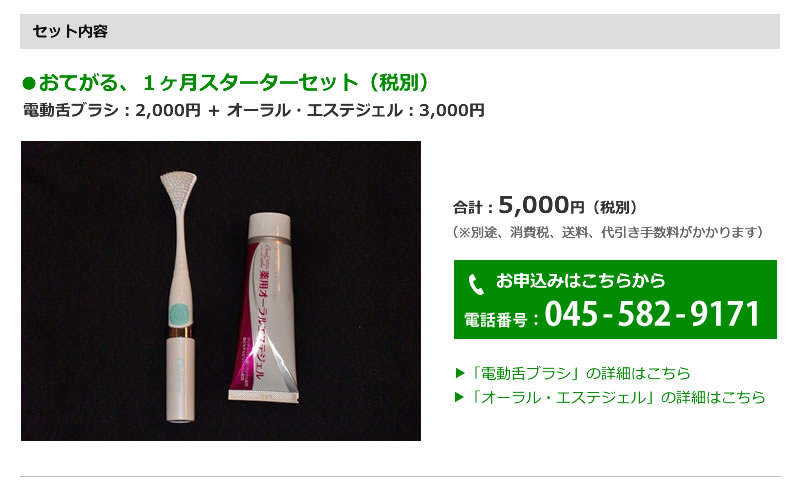 おてがる、１ヶ月スターターセット（税別）